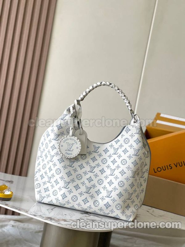 cowhide bag 1:1 Copy description and price white Louis Vuitton Shoulder women