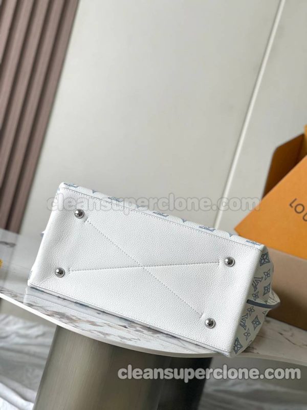 cowhide bag 1:1 Copy description and price white Louis Vuitton Shoulder women 4