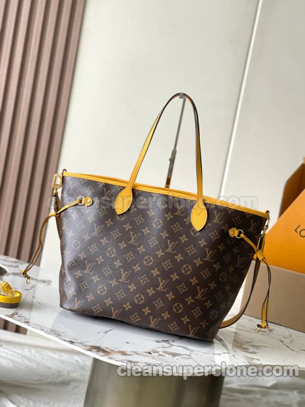 cowhide bag 1:1 Copy description and price yellow Louis Vuitton Handbag Shoulder women and men 3