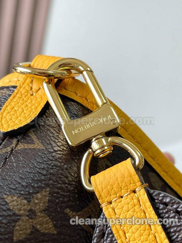 cowhide bag 1:1 Copy description and price yellow Louis Vuitton Handbag Shoulder women and men 9