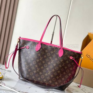 Louis Vuitton bag Super Clone picture and price Rose red Handbag Shoulder cowhide women and men