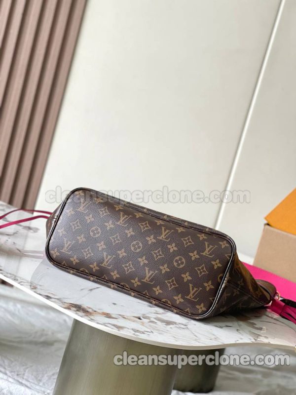 Louis Vuitton bag Super Clone picture and price Rose red Handbag Shoulder cowhide women and men 4