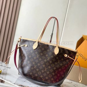 cowhide bag 1:1 Copy description and price rose red Louis Vuitton Handbag Shoulder women and men