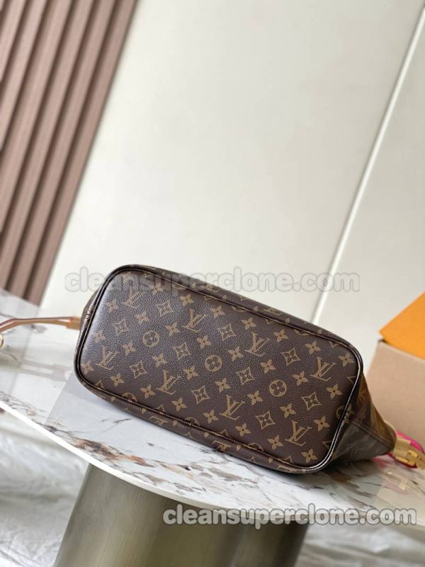 cowhide bag 1:1 Copy description and price rose red Louis Vuitton Handbag Shoulder women and men 4