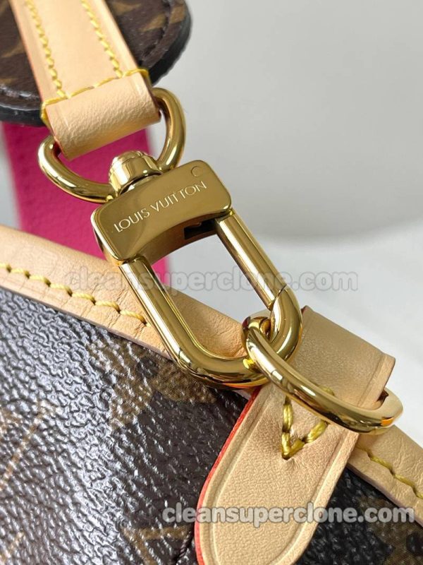 cowhide bag 1:1 Copy description and price rose red Louis Vuitton Handbag Shoulder women and men 6