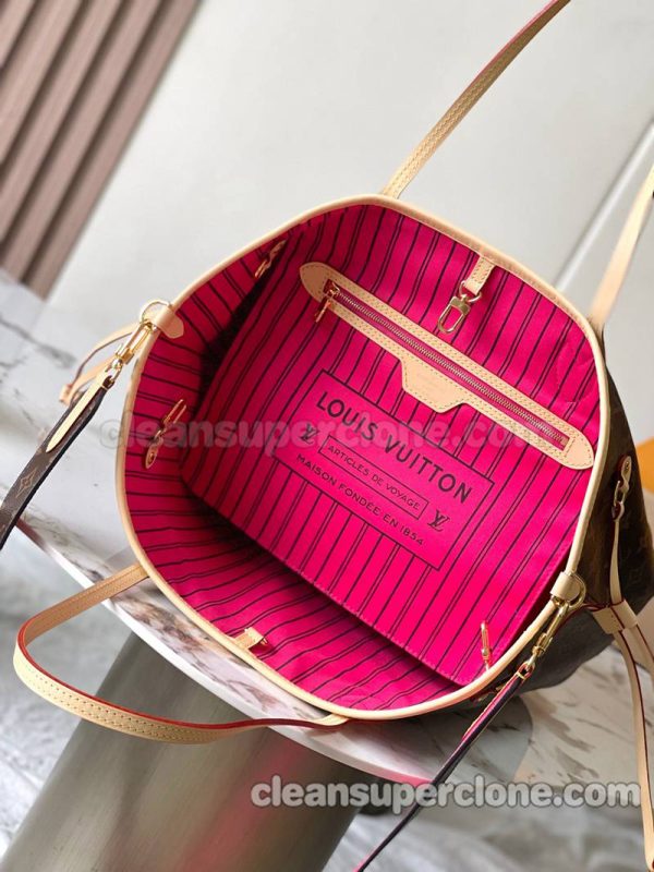 cowhide bag 1:1 Copy description and price rose red Louis Vuitton Handbag Shoulder women and men 8