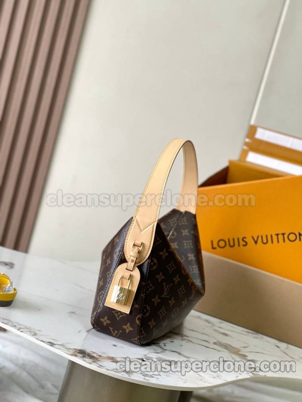 cowhide bag 1:1 Copy description and price brown Louis Vuitton Handbag Shoulder women and men 2