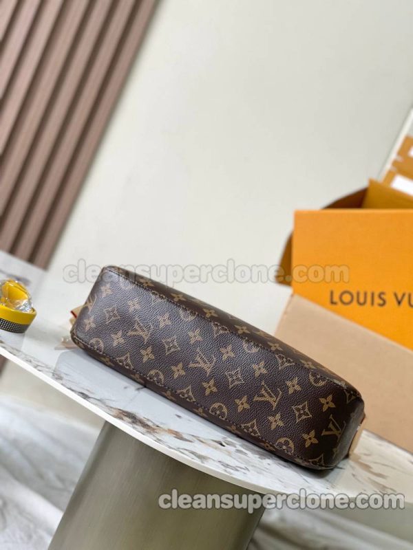 cowhide bag 1:1 Copy description and price brown Louis Vuitton Handbag Shoulder women and men 4