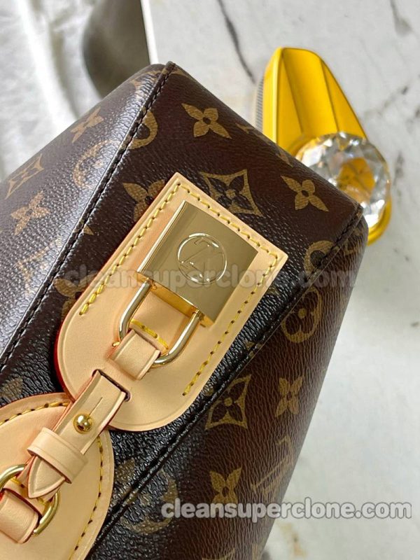 cowhide bag 1:1 Copy description and price brown Louis Vuitton Handbag Shoulder women and men 5