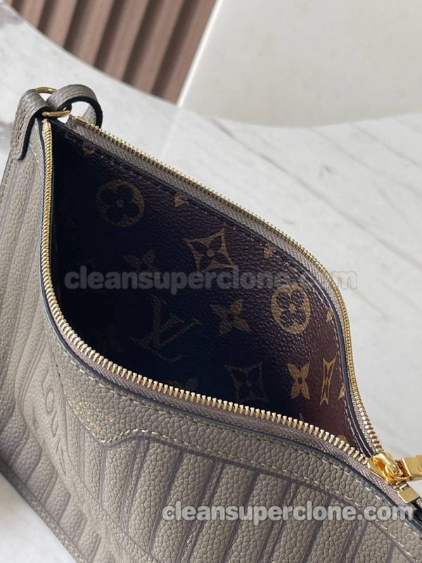 Handbag bag replica details and pricing Elephant Grey Louis Vuitton Shoulder cowhide women and men 9