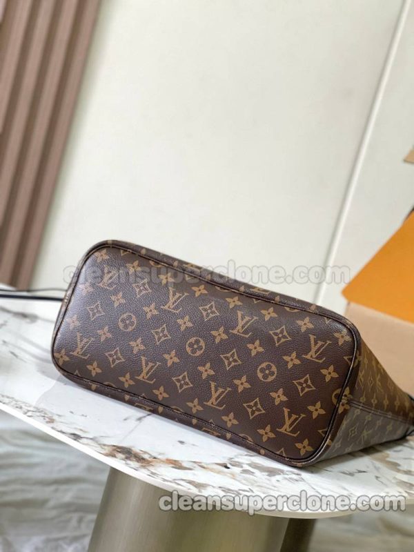 cowhide bag 1:1 Copy description and price Black Louis Vuitton Handbag Shoulder women and men 4