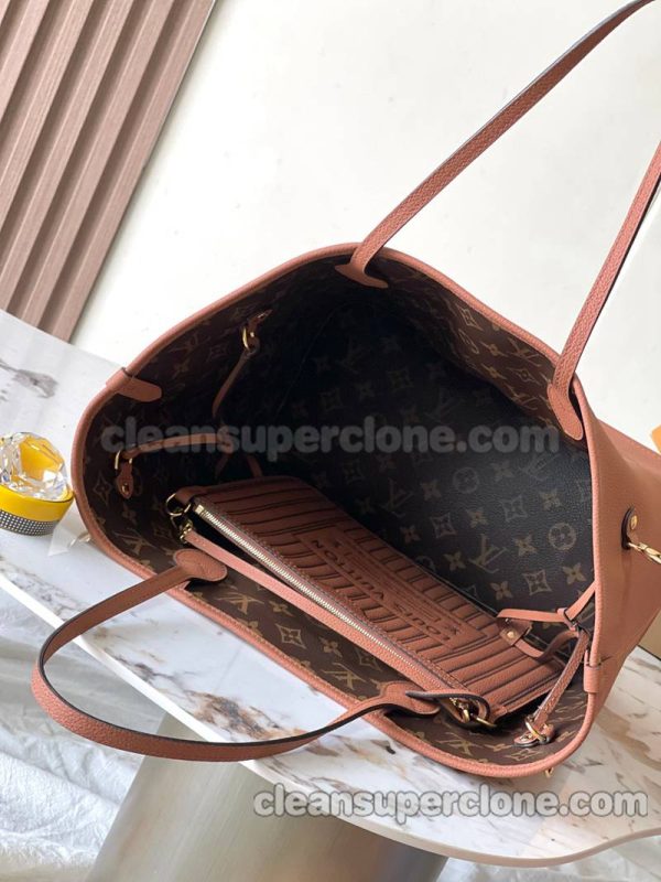 Louis Vuitton bag Super Clone picture and price Brown Handbag Shoulder cowhide women and men 9