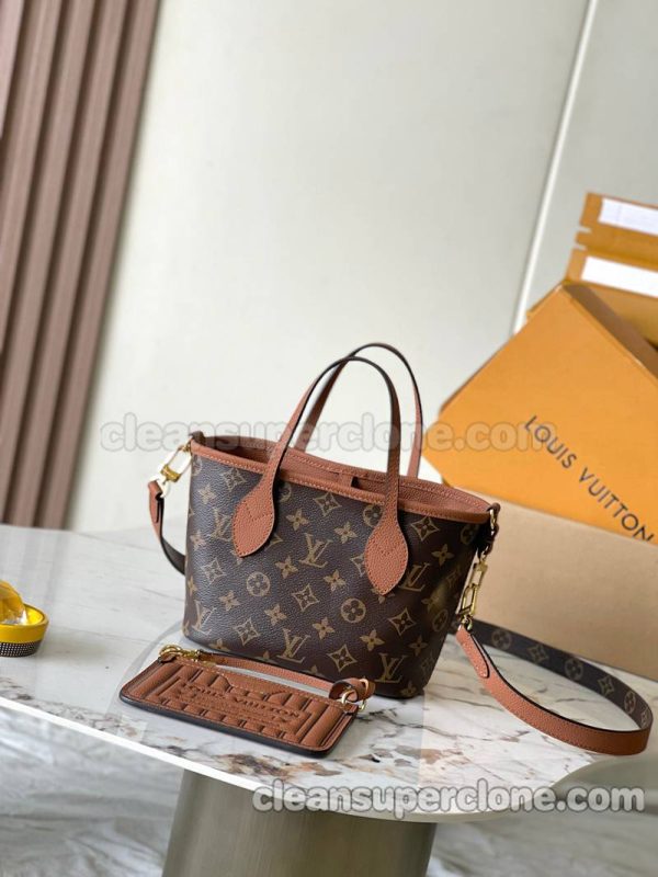 Handbag bag replica details and pricing Brown Louis Vuitton Shoulder cowhide women