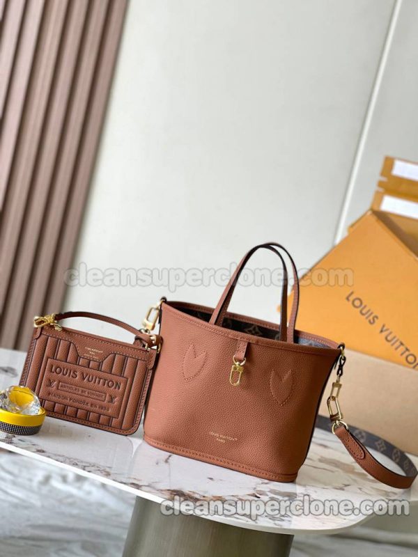 Handbag bag replica details and pricing Brown Louis Vuitton Shoulder cowhide women 2