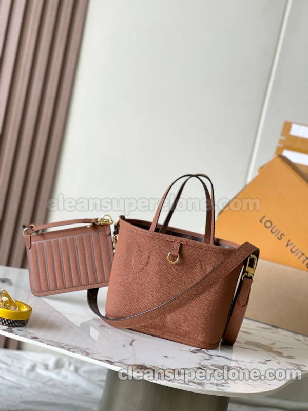 Handbag bag replica details and pricing Brown Louis Vuitton Shoulder cowhide women 4