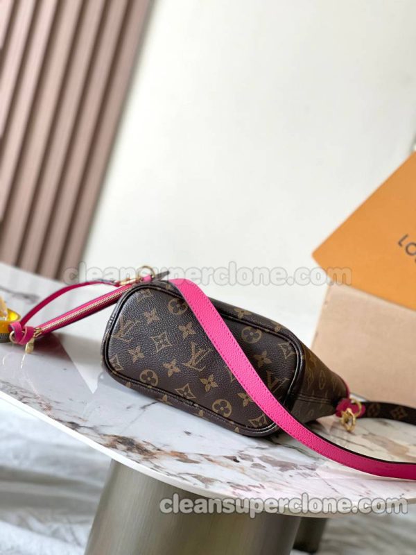 Louis Vuitton bag Super Clone picture and price rose red Handbag Shoulder cowhide women 5