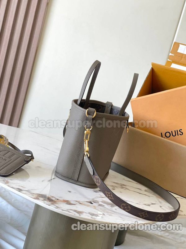 Handbag bag replica details and pricing Elephant Grey Louis Vuitton Shoulder cowhide women 3