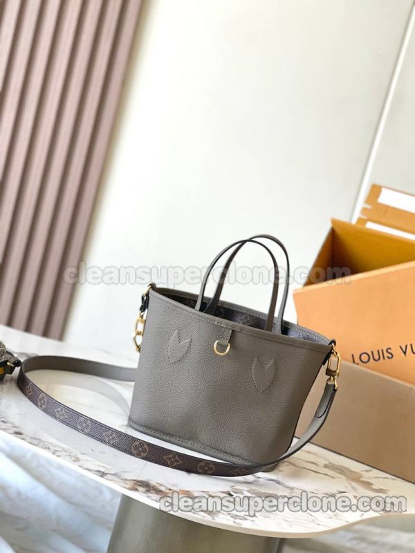 Handbag bag replica details and pricing Elephant Grey Louis Vuitton Shoulder cowhide women 4