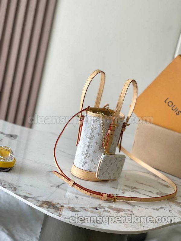 cowhide bag 1:1 Copy description and price White Louis Vuitton Handbag Crossbody women 2