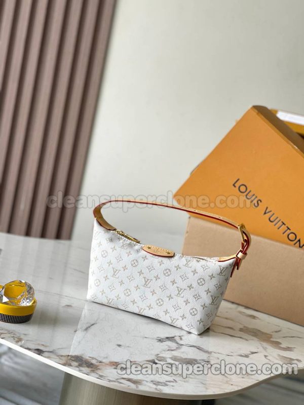 cowhide bag 1:1 Copy description and price White Louis Vuitton Handbag women