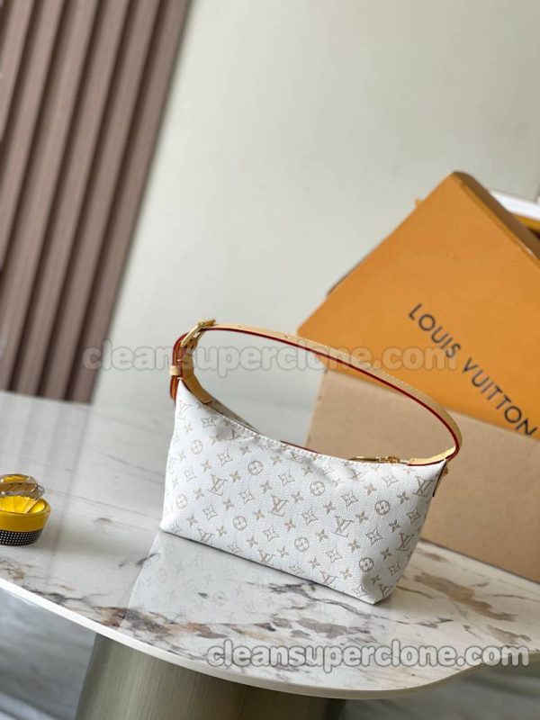 cowhide bag 1:1 Copy description and price White Louis Vuitton Handbag women 3