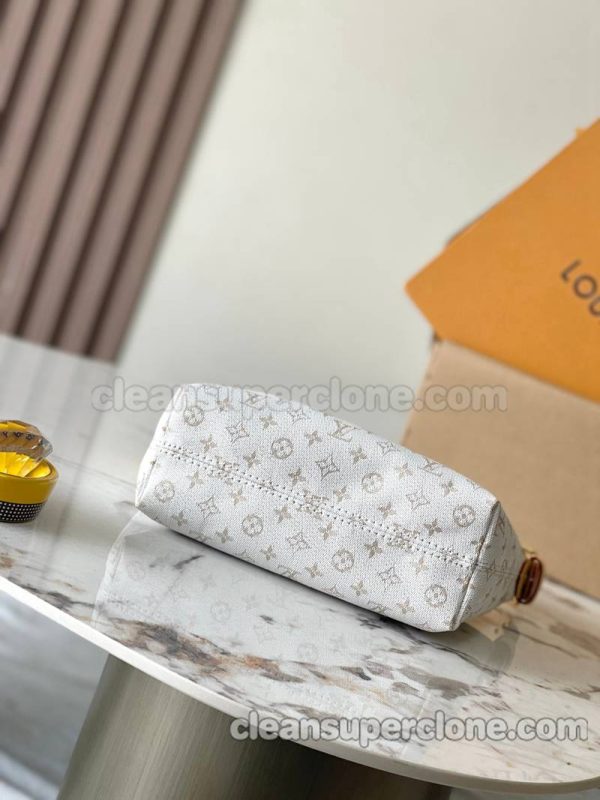 cowhide bag 1:1 Copy description and price White Louis Vuitton Handbag women 3