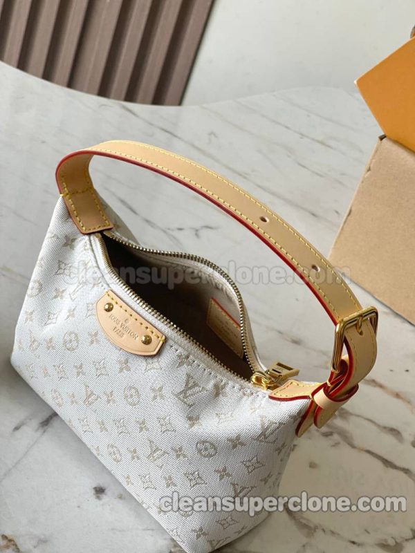 cowhide bag 1:1 Copy description and price White Louis Vuitton Handbag women 7