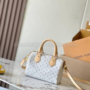 cowhide bag 1:1 Copy description and price white Louis Vuitton Crossbody Handbag cowhide women