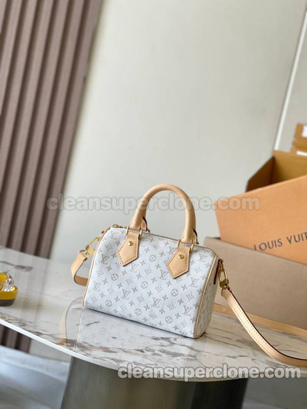 cowhide bag 1:1 Copy description and price white Louis Vuitton Crossbody Handbag cowhide women