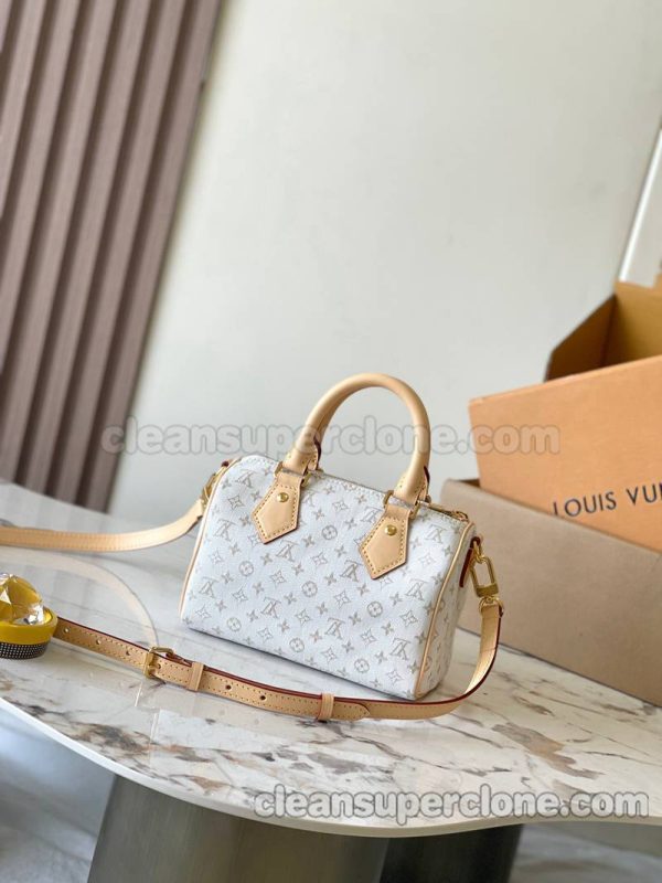 cowhide bag 1:1 Copy description and price white Louis Vuitton Crossbody Handbag cowhide women 3