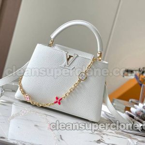 cowhide bag 1:1 Copy description and price white Louis Vuitton Handbag Crossbody women