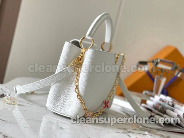 cowhide bag 1:1 Copy description and price white Louis Vuitton Handbag Crossbody women 2