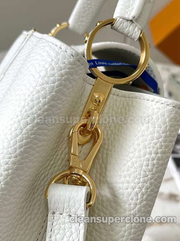 cowhide bag 1:1 Copy description and price white Louis Vuitton Handbag Crossbody women 7