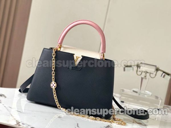 Louis Vuitton bag Super Clone picture and price black Handbag Crossbody cowhide women