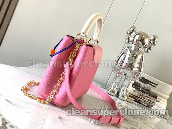 cowhide bag 1:1 Copy description and price pink Louis Vuitton Handbag Crossbody women 2