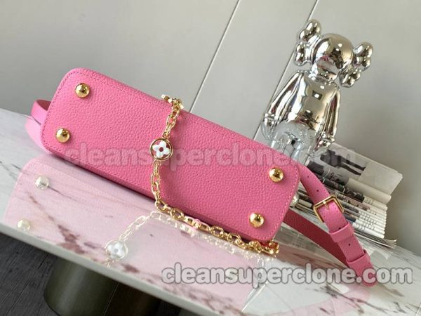 cowhide bag 1:1 Copy description and price pink Louis Vuitton Handbag Crossbody women 4