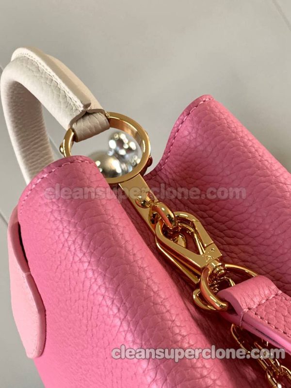 cowhide bag 1:1 Copy description and price pink Louis Vuitton Handbag Crossbody women 6