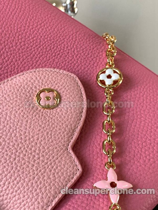 cowhide bag 1:1 Copy description and price pink Louis Vuitton Handbag Crossbody women 7