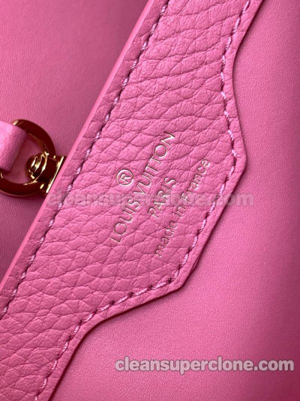 cowhide bag 1:1 Copy description and price pink Louis Vuitton Handbag Crossbody women 9