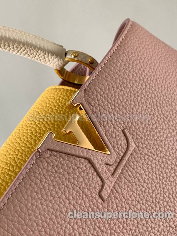 cowhide bag 1:1 Copy description and price Grapefruit pink Louis Vuitton Handbag Crossbody women 5