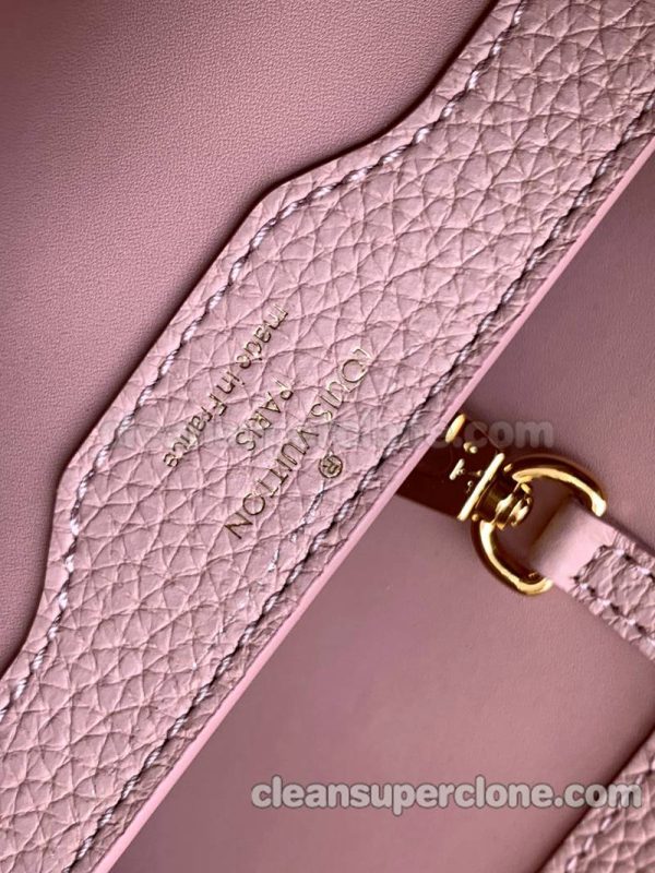 cowhide bag 1:1 Copy description and price Grapefruit pink Louis Vuitton Handbag Crossbody women 9