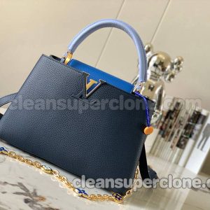 cowhide bag 1:1 Copy description and price royalblue Louis Vuitton Handbag Crossbody women