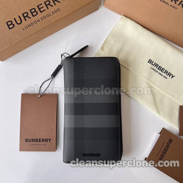 cowhide bag 1:1 Copy description and price black Burberry Purse men 3