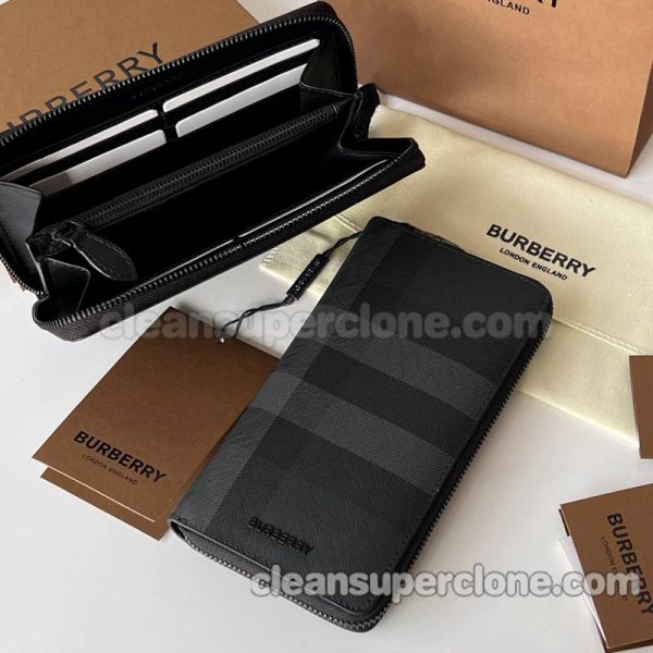 cowhide bag 1:1 Copy description and price black Burberry Purse men 9