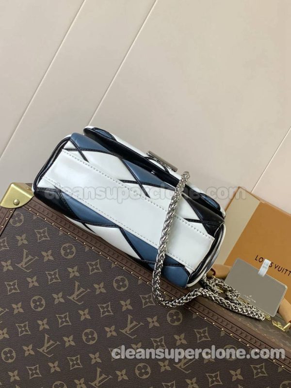 sheepskin bag 1:1 Copy description and price Blue and white Louis Vuitton Crossbody Shoulder women 4