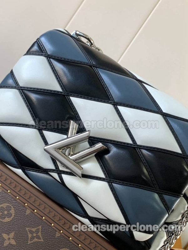 sheepskin bag 1:1 Copy description and price Blue and white Louis Vuitton Crossbody Shoulder women 5