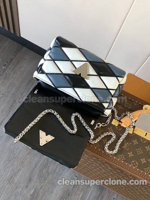 sheepskin bag 1:1 Copy description and price Blue and white Louis Vuitton Crossbody Shoulder women 7