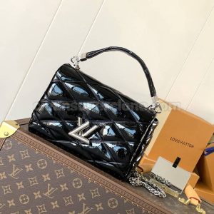 Louis Vuitton bag Super Clone picture and price black Crossbody Shoulder Handbag sheepskin women