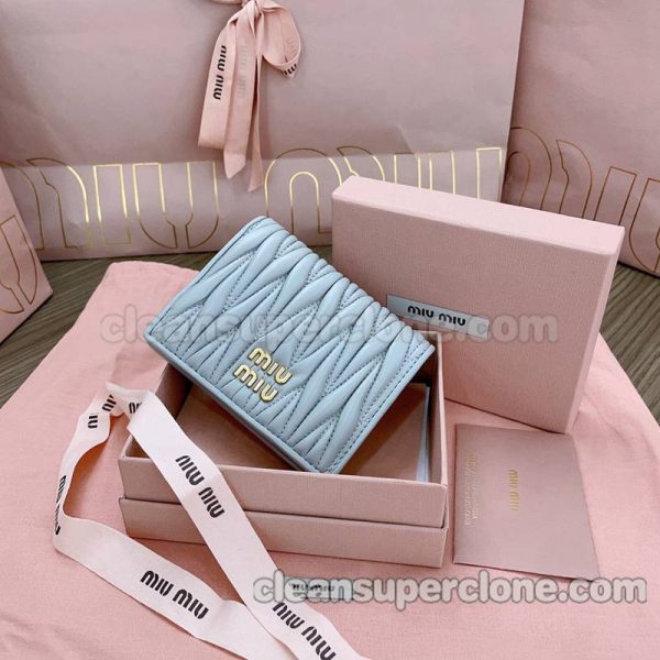 Prada bag Super Clone picture and price Miu Miu Sky blue Purse sheepskin women 2