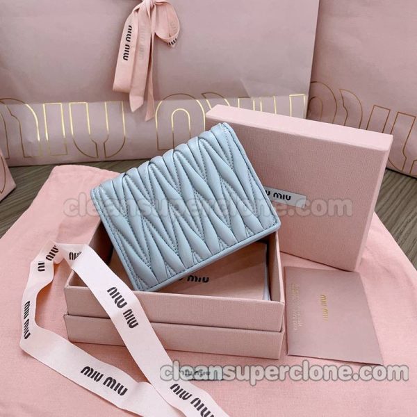 Prada bag Super Clone picture and price Miu Miu Sky blue Purse sheepskin women 4